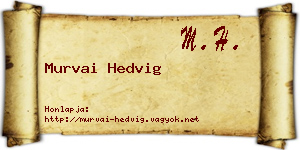 Murvai Hedvig névjegykártya